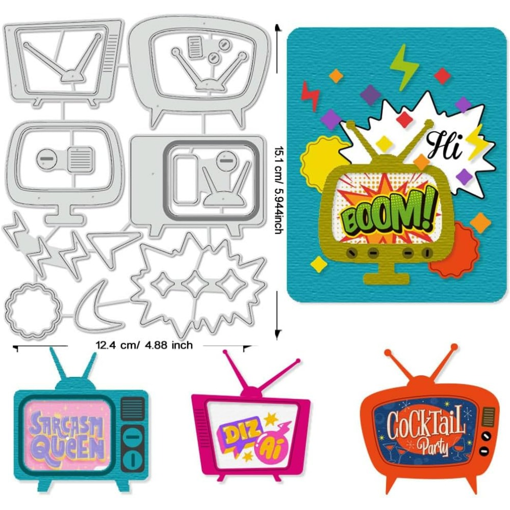 Retro TV Cutting Dies Stencils - Metal Photo Panel review and price