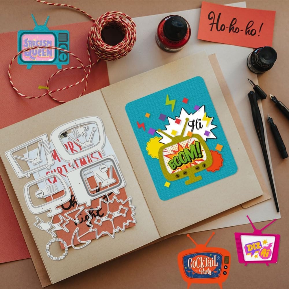 Retro TV Cutting Dies Stencils - Metal Photo Panel review and price
