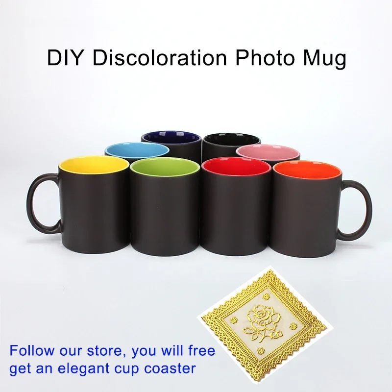 DIY Photo Black mug Magic Colo - Sublimation Mug White review and price