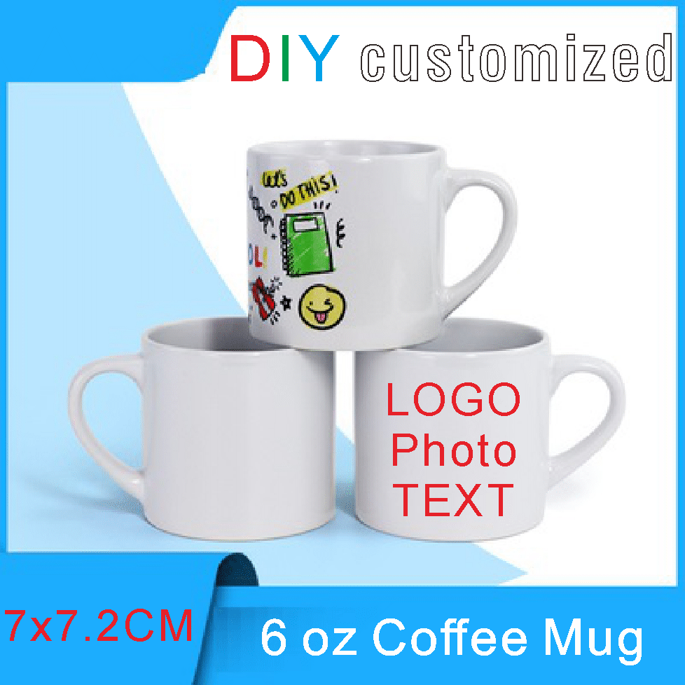 175ml Small Coffee Mug DIY LOG - Sublimation Mug White review and price