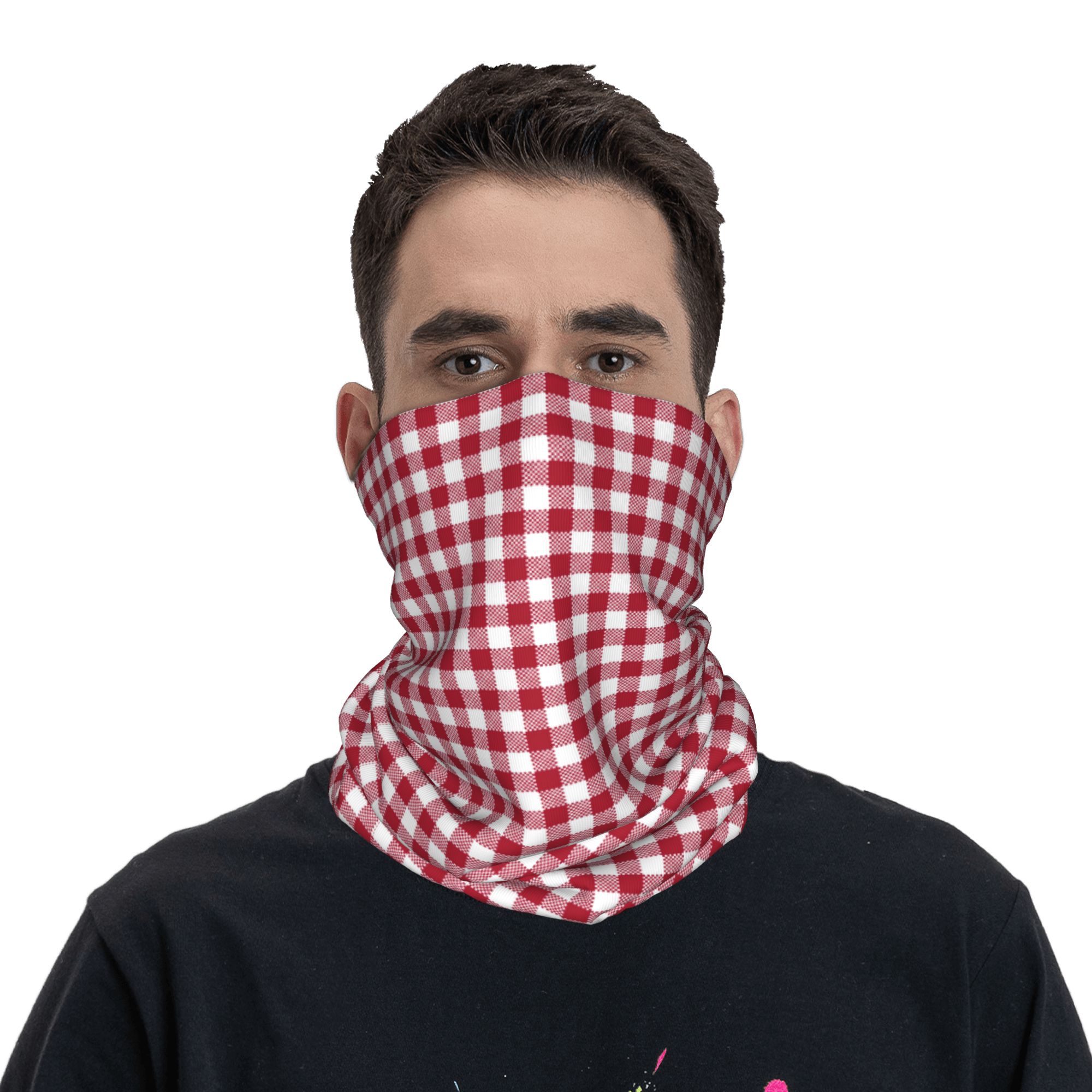 Custom Red And White Gingham B - Bandana Blank White review and price