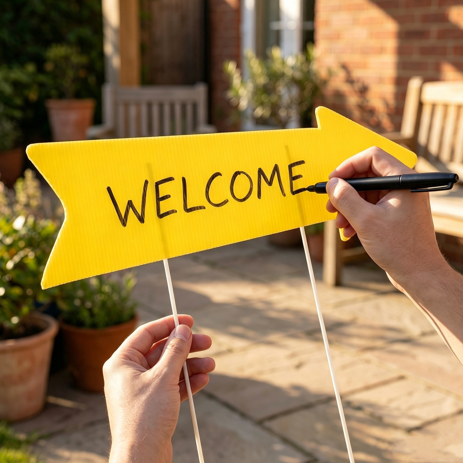 10Pcs Blank Yellow Arrow Yard  - Yard Sign Blank review and price