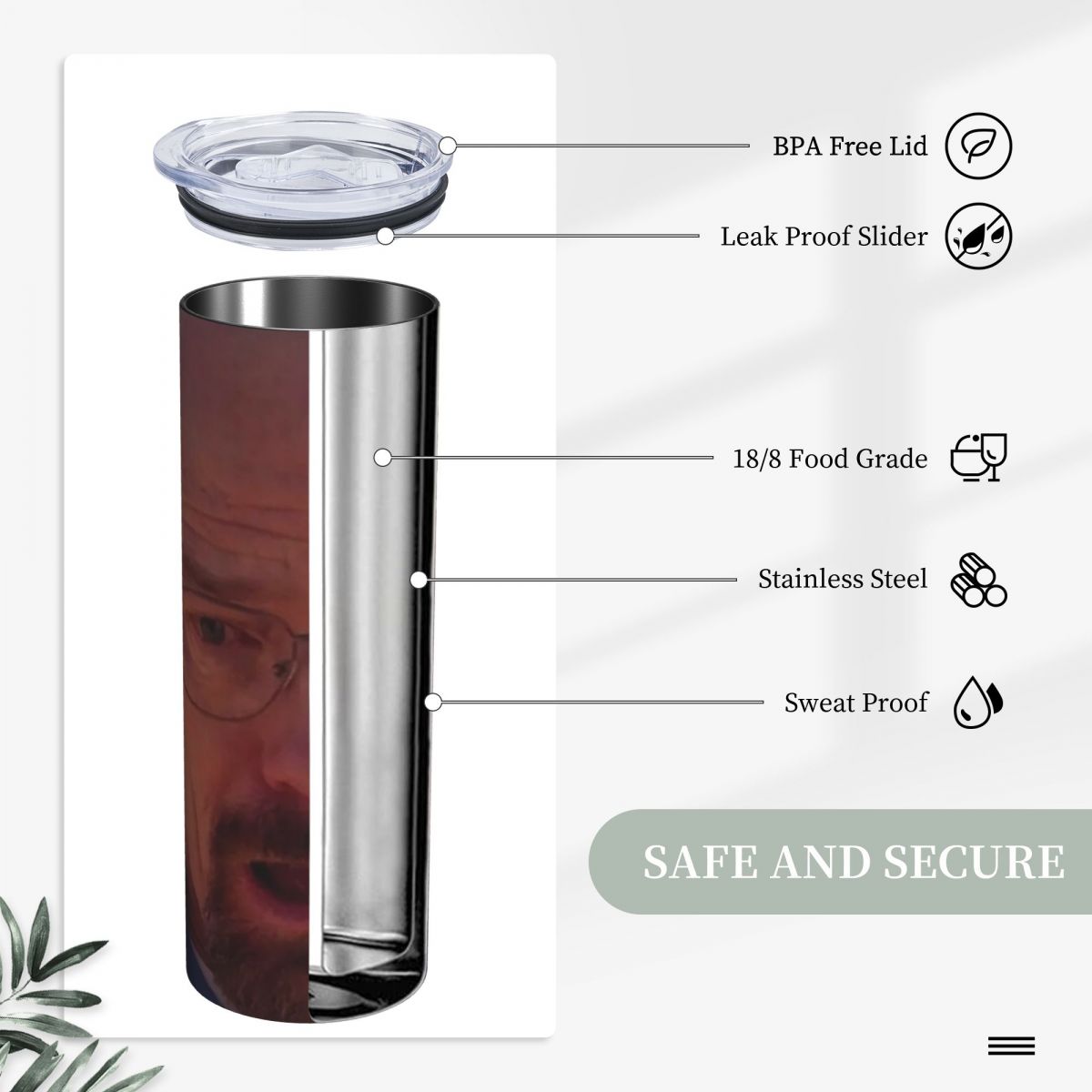 Walter White Mem Stainless Ste - Tumbler 20Oz White review and price