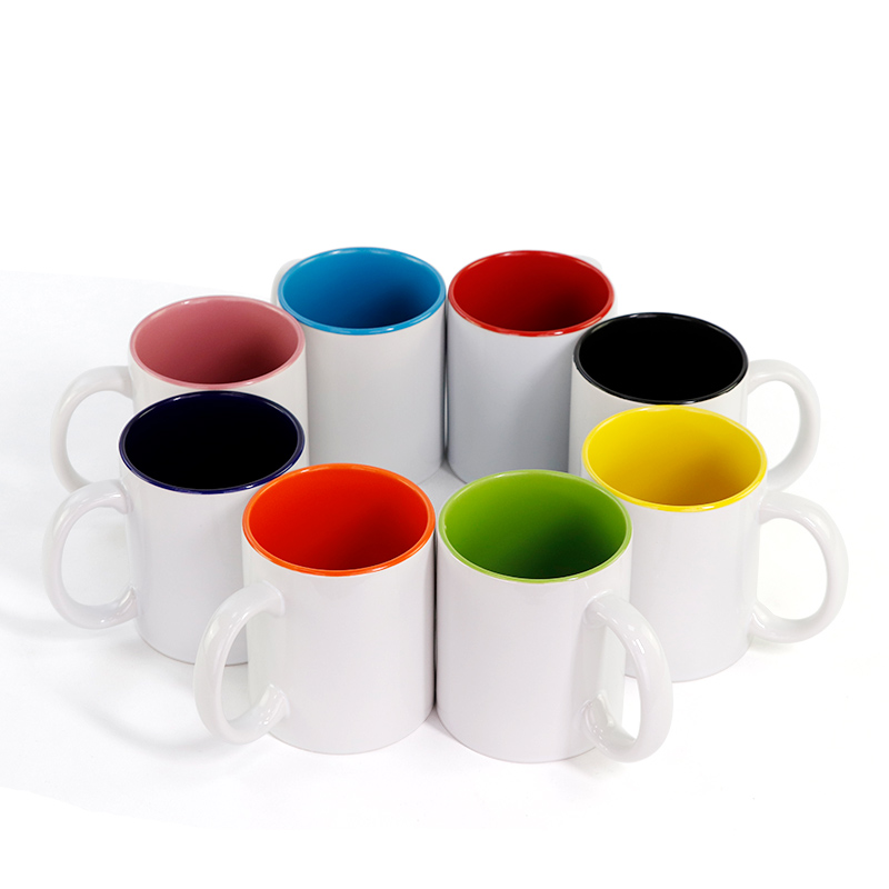 350ML Color Inside Ceramic Cup - Sublimation Mug White review and price